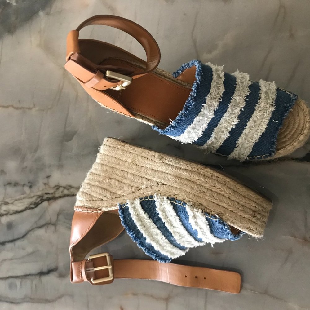 Marc Fischer Nautical Stripped Hamptons Wedges